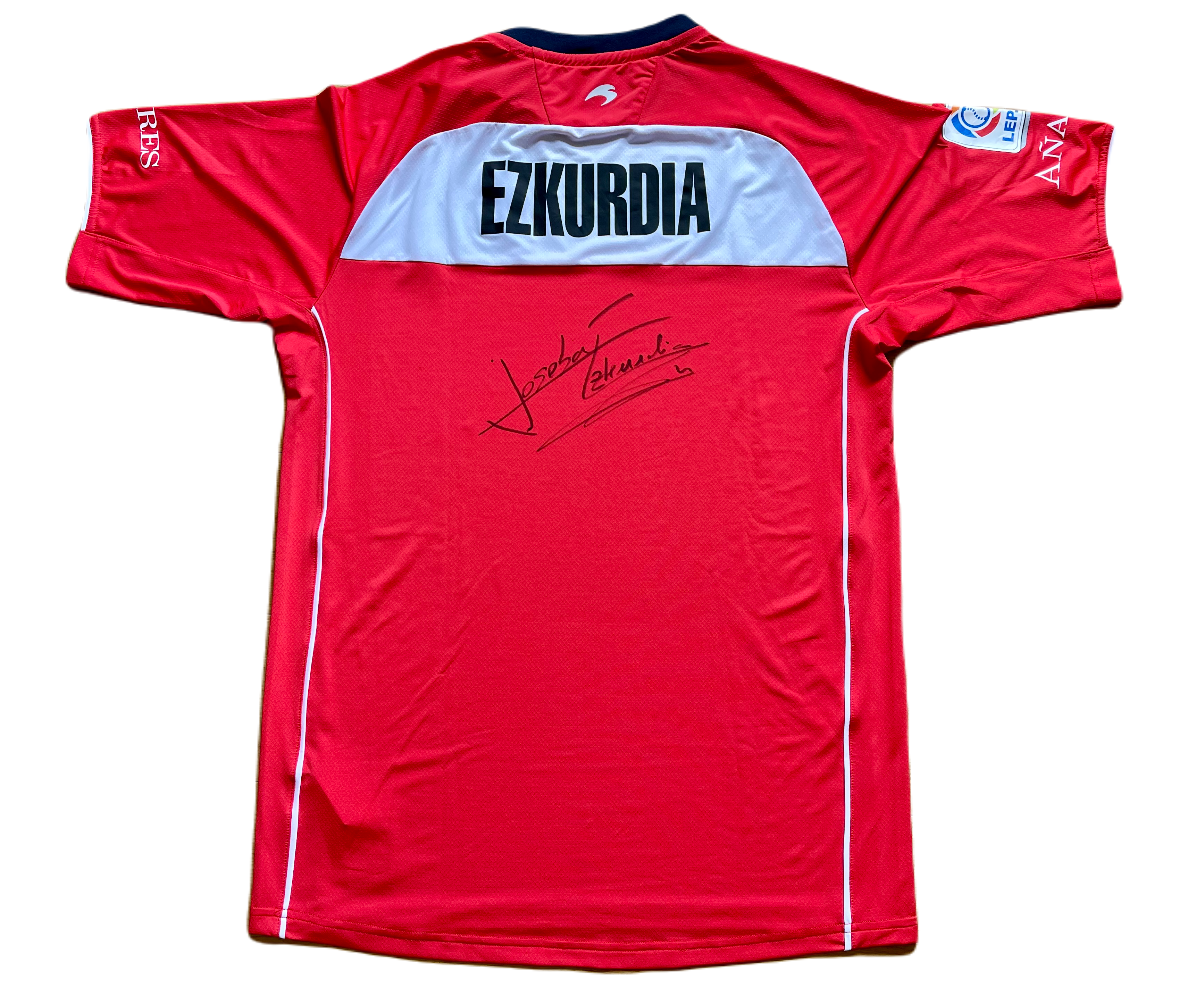 Camiseta pelotari Joseba Ezkurdia. Firmada